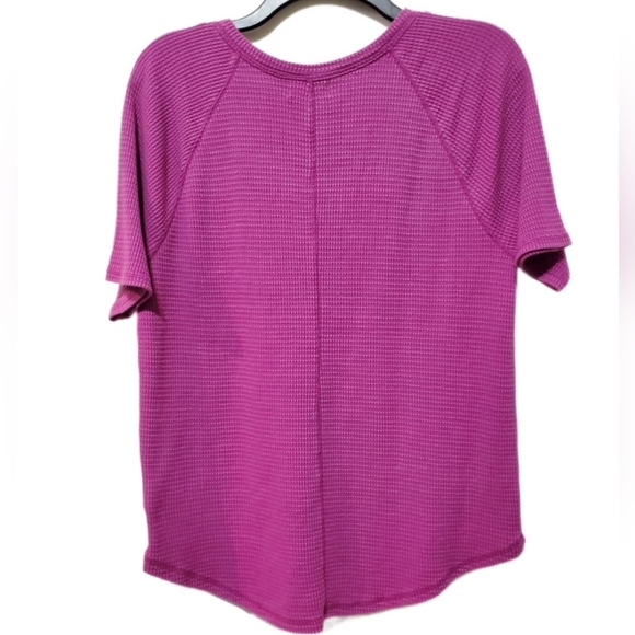 Knox Rose Purple Shirt Notch Neck Thermal Top Size Large NWT - Picture 2 of 5
